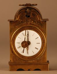 C03 Miniature engraved vorderzapler travel clock - image 2