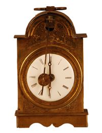 C03 Miniature engraved vorderzapler travel clock - image 1