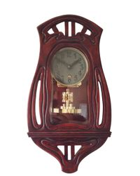 W44 Zeldzame Art Nouveau torsieslinger wandklok - afbeelding 1