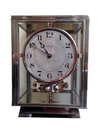 M211 Nikkelen art deco JL Reutter vier glazen Atmos klok - afbeelding 1