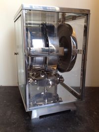 M211 Nikkelen art deco JL Reutter vier glazen Atmos klok - afbeelding 3
