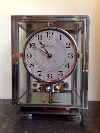 M211 Nikkelen art deco JL Reutter vier glazen Atmos klok - afbeelding 2