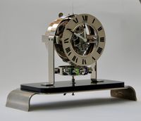 M229 Atmos clock PO1, skeleton dial and glass dome, Reutter nr. 3200, France ca. 1930. - image 3