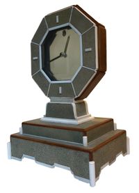m255 Mystery clock with shagreen and bone - image 3