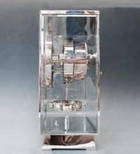 M269 Giant atmos clock, nickel, Art Deco design, J. L. Reutter numbered 6179, France ca. 1935. - image 3