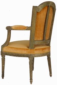Een Paar Louis XVI Fauteuils - afbeelding 2