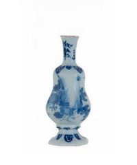 A Blue and White Dutch Delft Octagonal Bottle - image 2