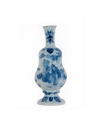 A Blue and White Dutch Delft Octagonal Bottle - image 1