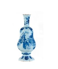 A Blue and White Dutch Delft Octagonal Bottle - image 3