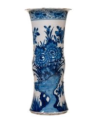 A Five Piece Blue and White Dutch Delft Garniture - image 4