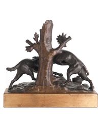 18th Century Bronze Sculpture of Two Fighting Dogs, Naturalistically Modeled - image 3