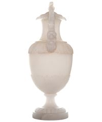 XIX Century Pair of Large Italian Alabaster Covered Urns - image 5