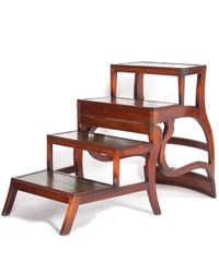 A Regency Mahogany Metamorphic Library Chair/Steps - image 2