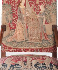 A Good Tapestry Upholstered Walnut Louis XIV Arm Chair - image 4