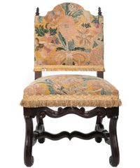 A Pair of Tapestry Upholstered Chestnut Louis XIV Chairs - afbeelding 4