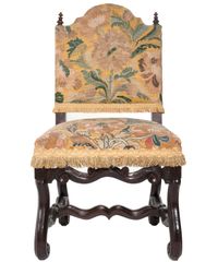 A Pair of Tapestry Upholstered Chestnut Louis XIV Chairs - afbeelding 5