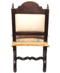 A Pair of Tapestry Upholstered Chestnut Louis XIV Chairs - afbeelding 6