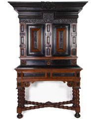 A Rare Dutch XVIIth. Century Cabinet-on-Stand. A so-called   “Kraamkamerkast” - image 1