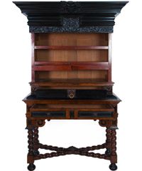 A Rare Dutch XVIIth. Century Cabinet-on-Stand. A so-called   “Kraamkamerkast” - image 6