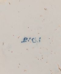 Een Blauw-Witte Tabakspot in Delfts Aardewerk 'Havana' - afbeelding 2