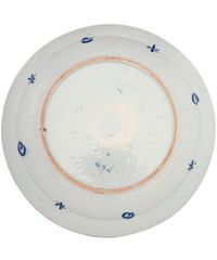 Een Paar Blauw Witte Delfts Aardewerk Schotels met 'Wanli' Decor - afbeelding 4
