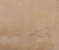 Paar Gouaches op Papier - Zicht van Frankenstein Kasteel - Landschap in Königstein - afbeelding 3