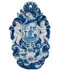 An Unusual Blue and White Dutch Delft Wall Sconce - image 3