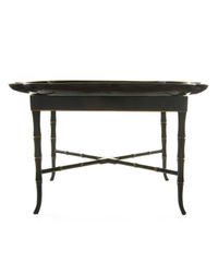 19th Century Papier Mâché Scalloped Tray Table on Faux Bamboo Base -  B. Walton & Co. - afbeelding 2