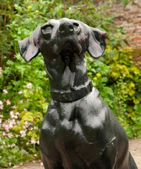 A Pair of French Life-Size Models of Hounds Entitled 'Deux Chiens Assis' - image 9