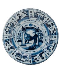 Een Set van Drie Blauw-witte Delftse Schotels - afbeelding 4
