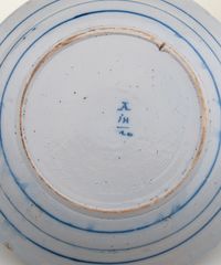 Een Zogenaamde 'Theeboom' Schotel in Delfts Aardewerk - afbeelding 2