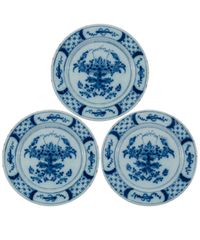 A Set of Three Dutch Delft Blue and White Dishes - image 1