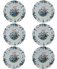 A Set of 6 Polychrome Dutch Delft Dishes - image 1