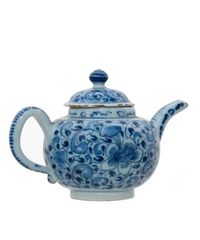 Dutch Delft Blue and White Teapot and Cover - image 1