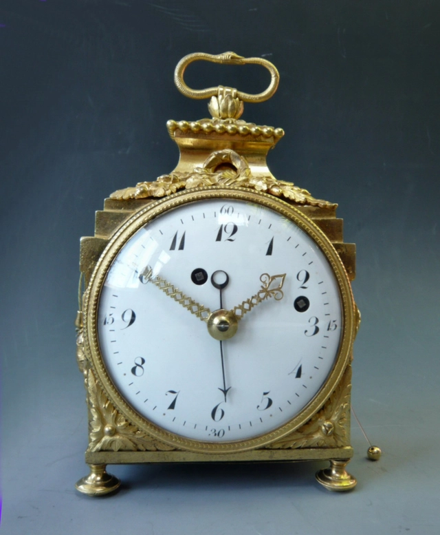 Eine Louis XVI Offizierspendeluhr, Schweiz um 1780-90. - afbeelding 7