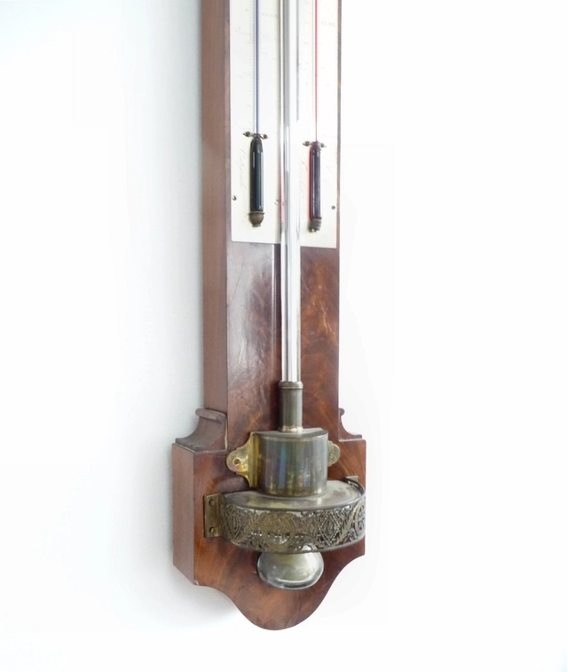 Franse Stickbarometer circa 1830 gesigneerd  Vincent CHEVALIER ainé, Parijs - afbeelding 2