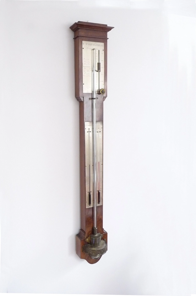 Franse Stickbarometer circa 1830 gesigneerd  Vincent CHEVALIER ainé, Parijs - afbeelding 3