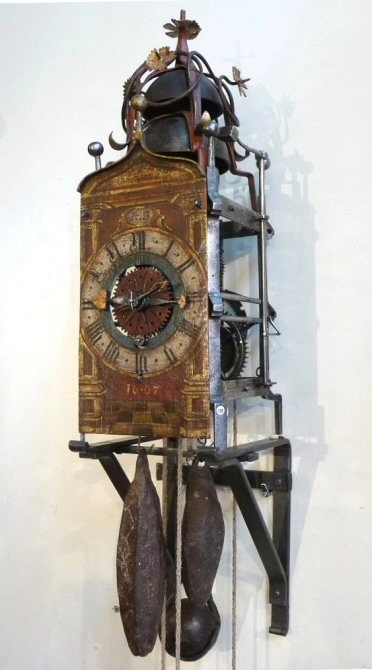 A gothic iron clock with foliot, South Germany, dated 1607. - image 4