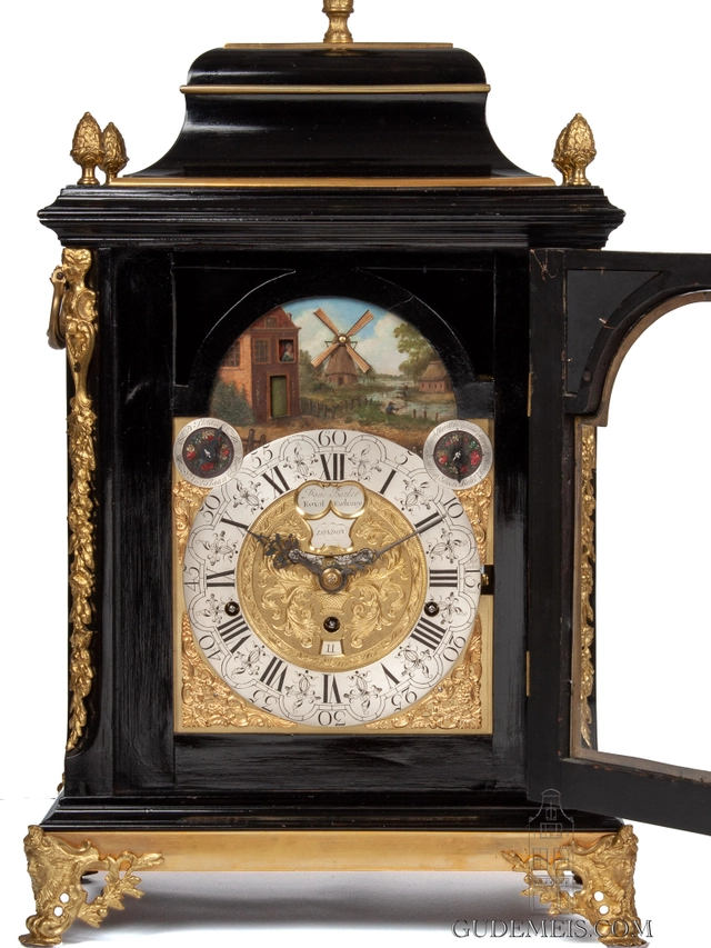 Een Englese tafelklok met speelwerk en mechaniek, Daye barker London, circa 1760. - afbeelding 3