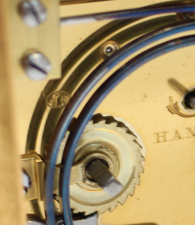 A fine French gilt brass 'Giant' carriage clock, Drocourt, circa 1870 - afbeelding 6