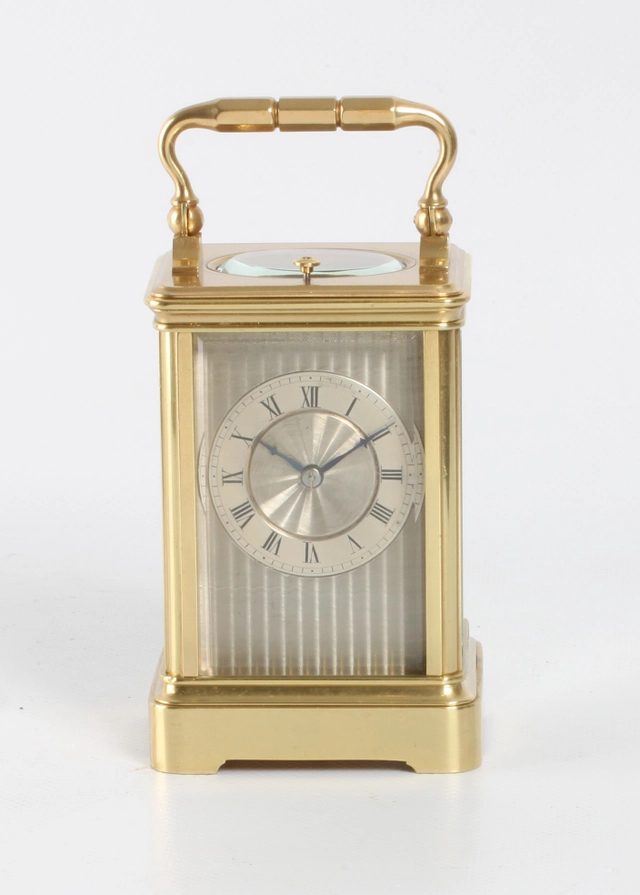 A small French brass striking carriage clock, circa 1860 - afbeelding 1