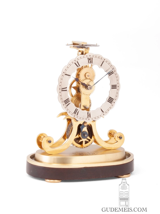 Ein Miniatur-Englisches Messing-Skelettuhr, Fenton Bury, ca. 1850. - afbeelding 1