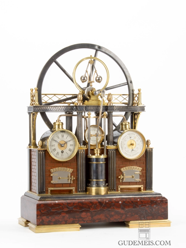 A French industrial mantel clock 'boiler' Guilmet, circa 1880 - image 1