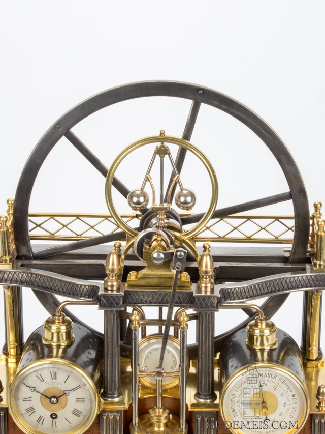 A French industrial mantel clock 'boiler' Guilmet, circa 1880 - image 4