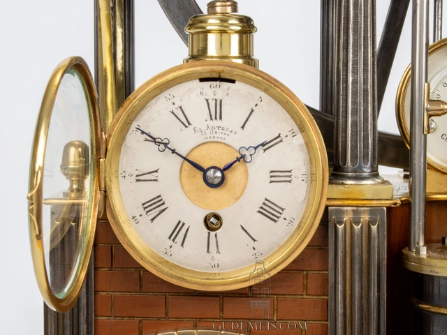 A French industrial mantel clock 'boiler' Guilmet, circa 1880 - image 5