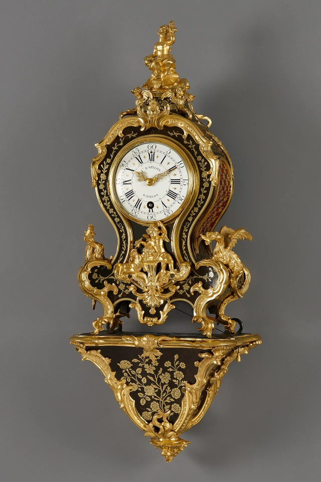 French Louis XV console clock, Baillon - afbeelding 1