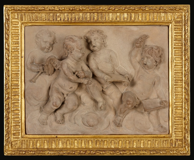 Paar terracotta Louis XVI plaquettes, toegeschreven aan Gilles-Lambert Godecharle - afbeelding 3