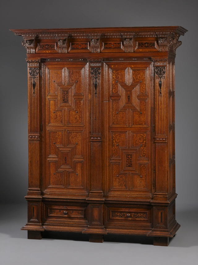 Holländischer zweitüriger Renaissance Schrank