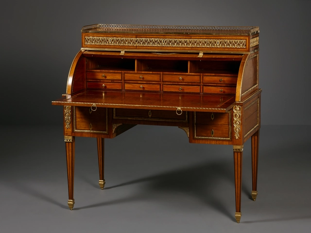 Frans Louis XVI cilinderbureau - afbeelding 2