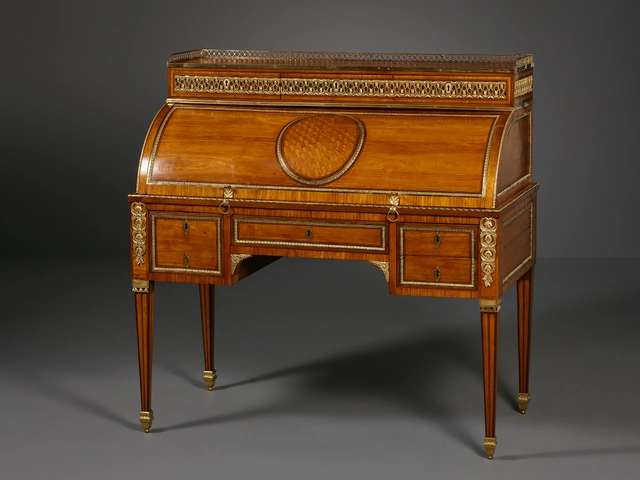 Frans Louis XVI cilinderbureau - afbeelding 1